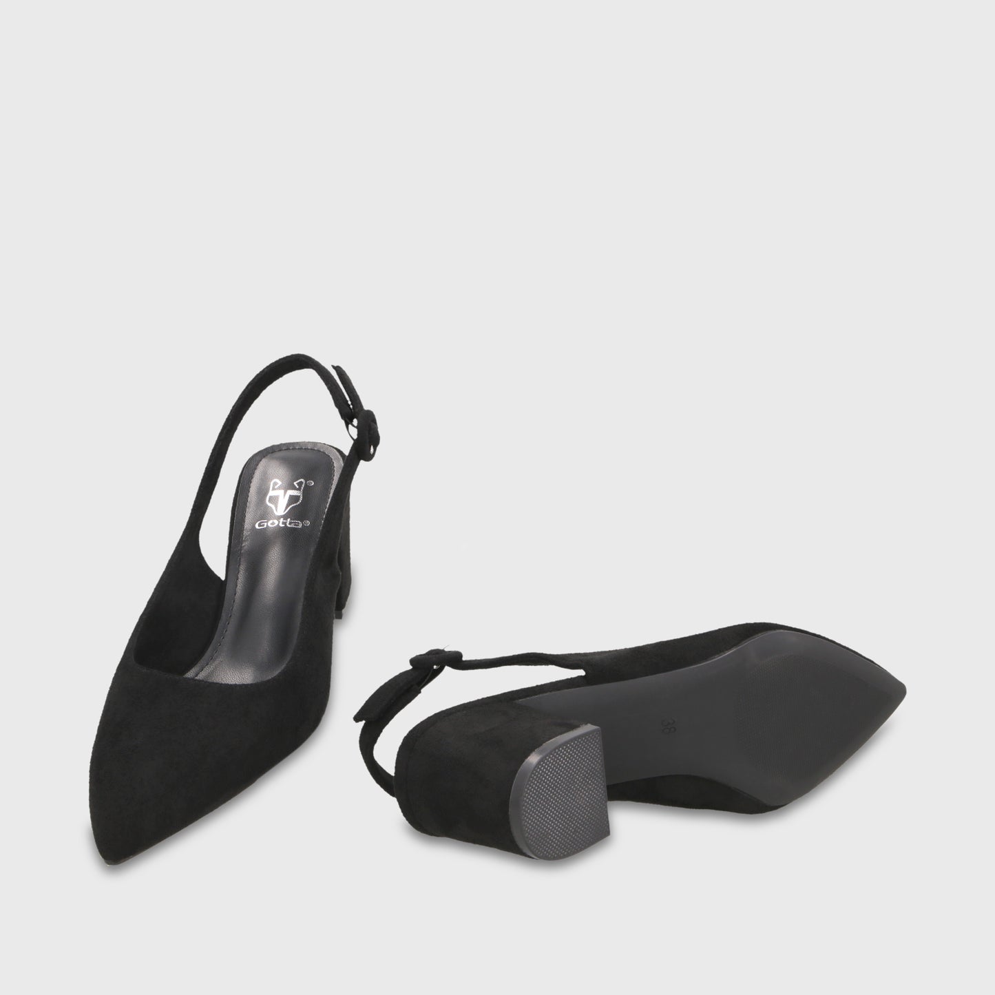 Zapato Taco Negro Mujer 64040