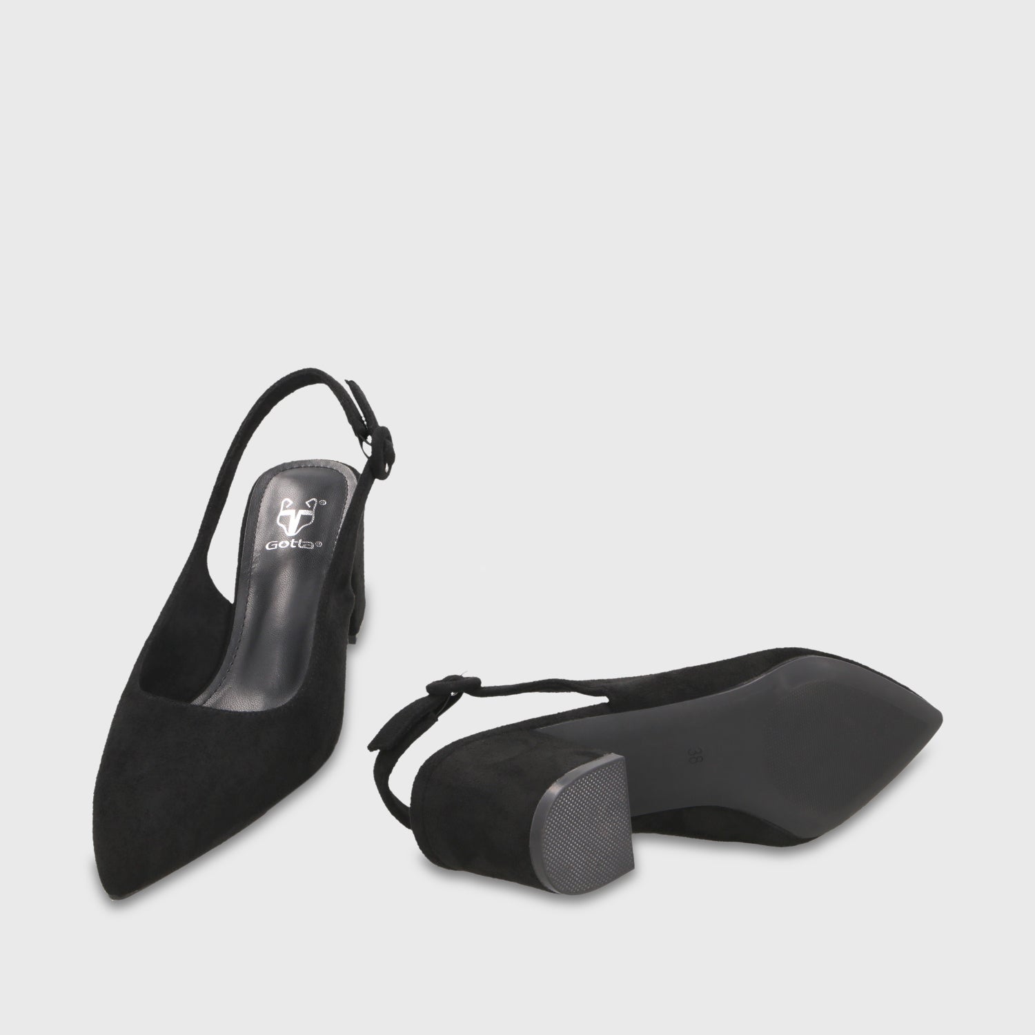 Zapato Taco Negro Mujer 64040