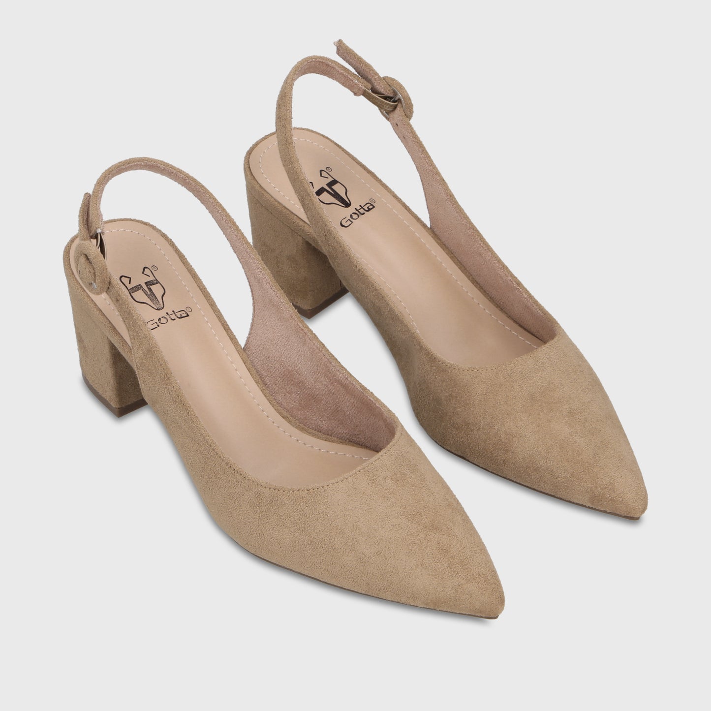 Zapato Taco Beige Mujer 64040