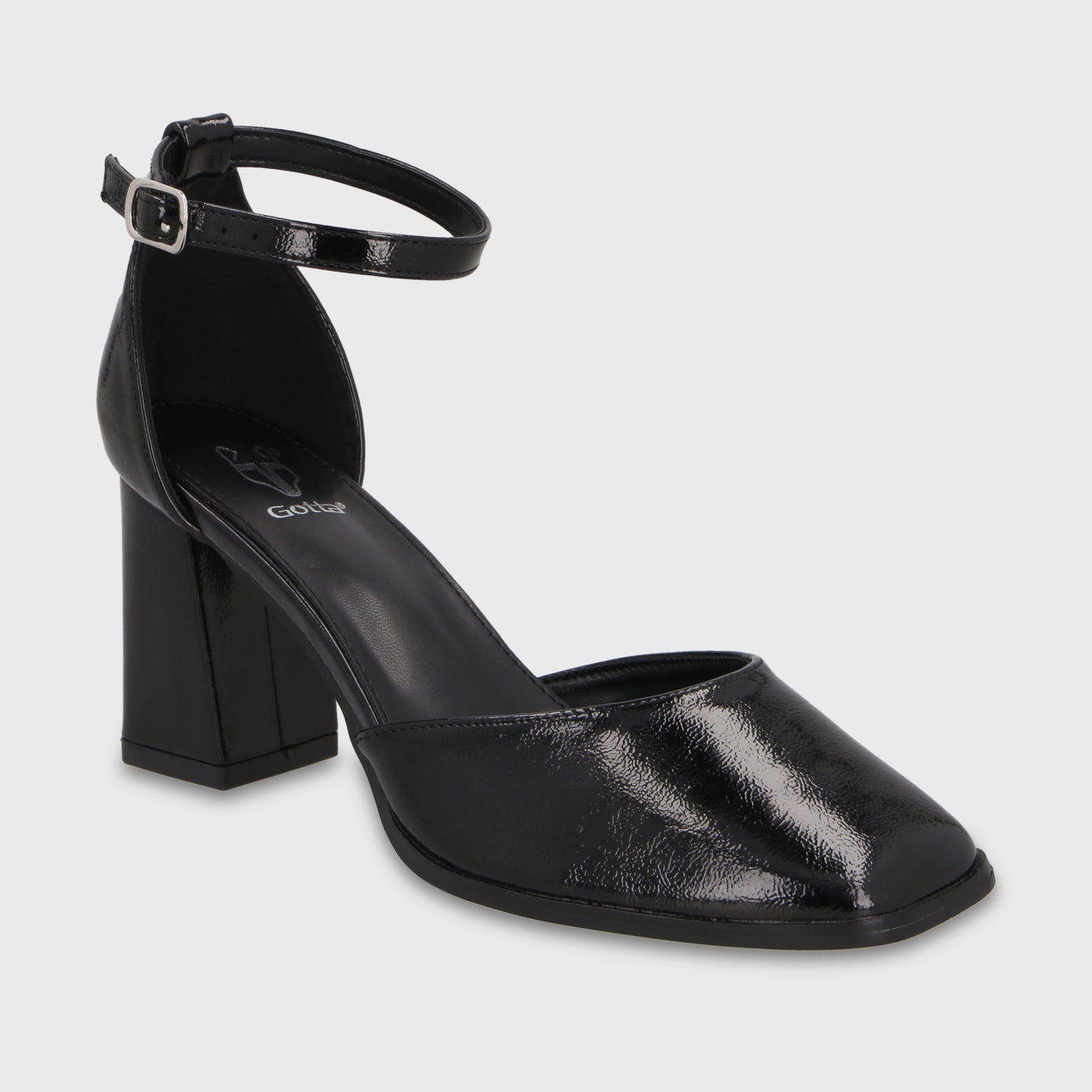 Zapato Taco Negro Mujer 64090