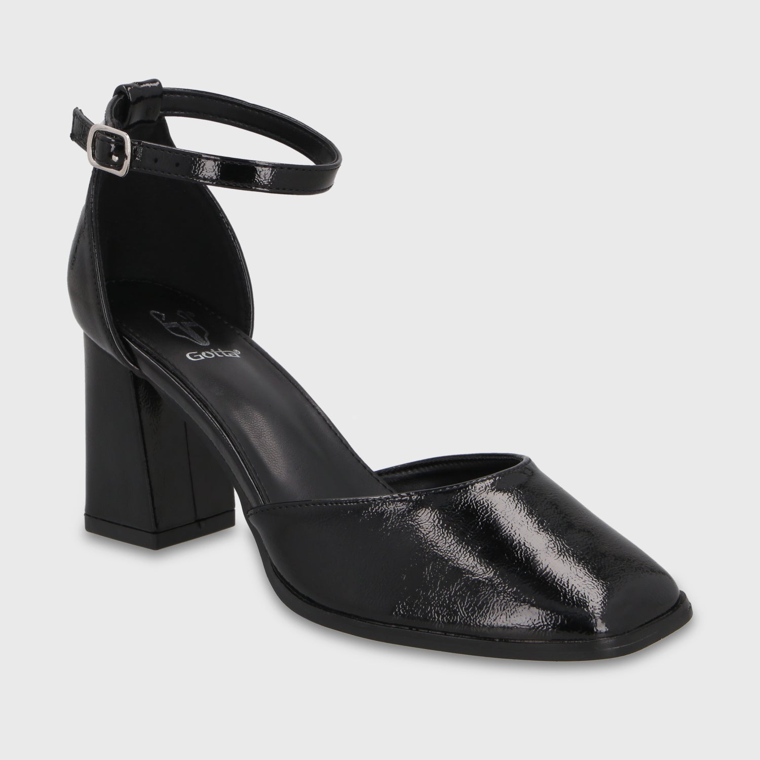 Zapato Taco Negro Mujer 64090