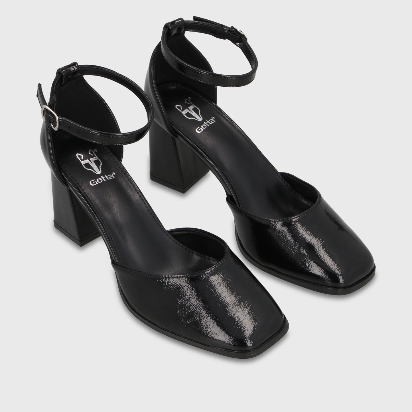 Zapato Taco Negro Mujer 64090