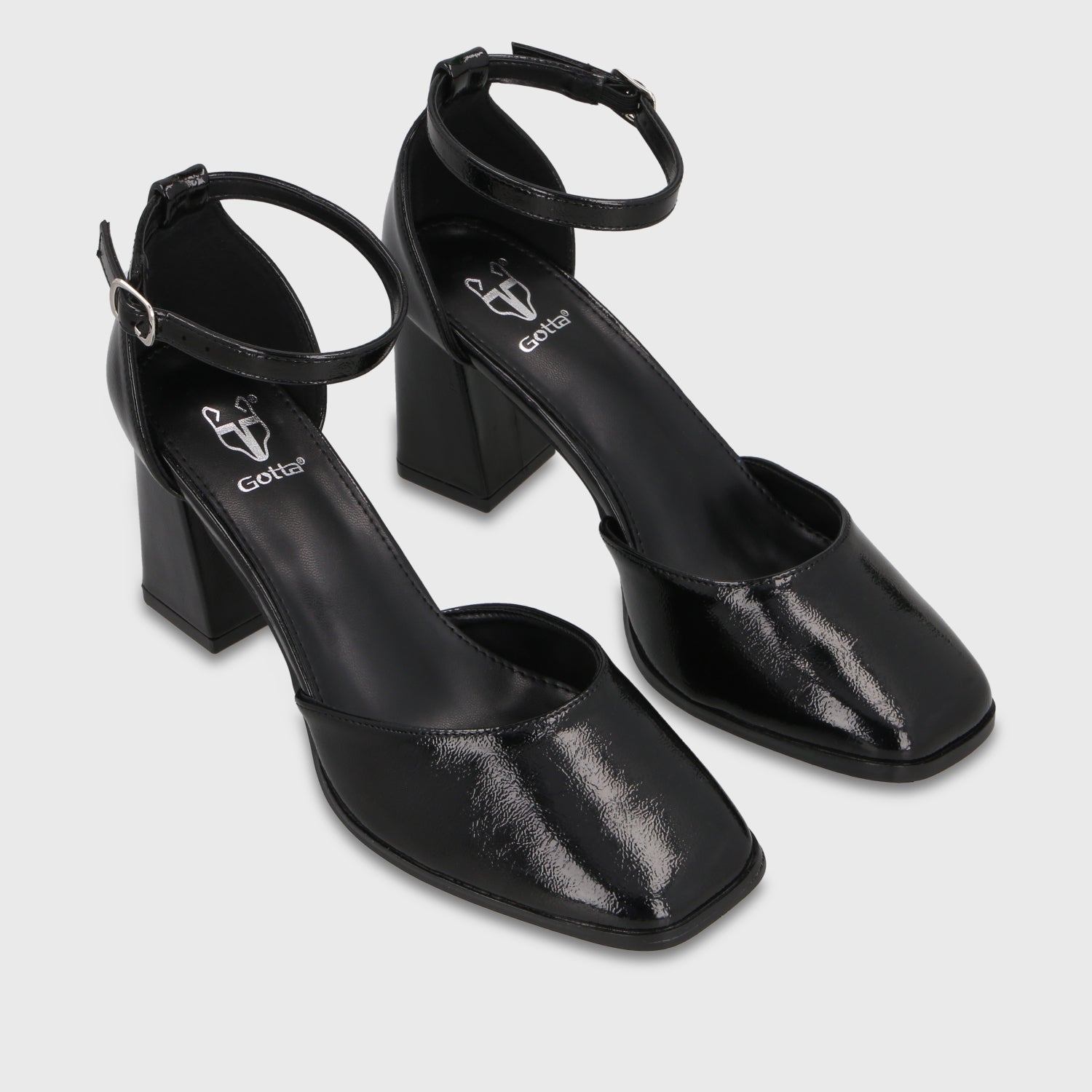 Zapato Taco Negro Mujer 64090