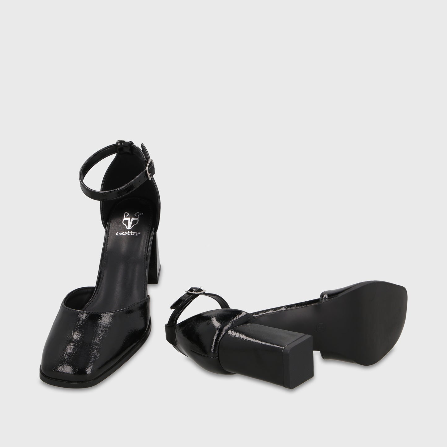 Zapato Taco Negro Mujer 64090