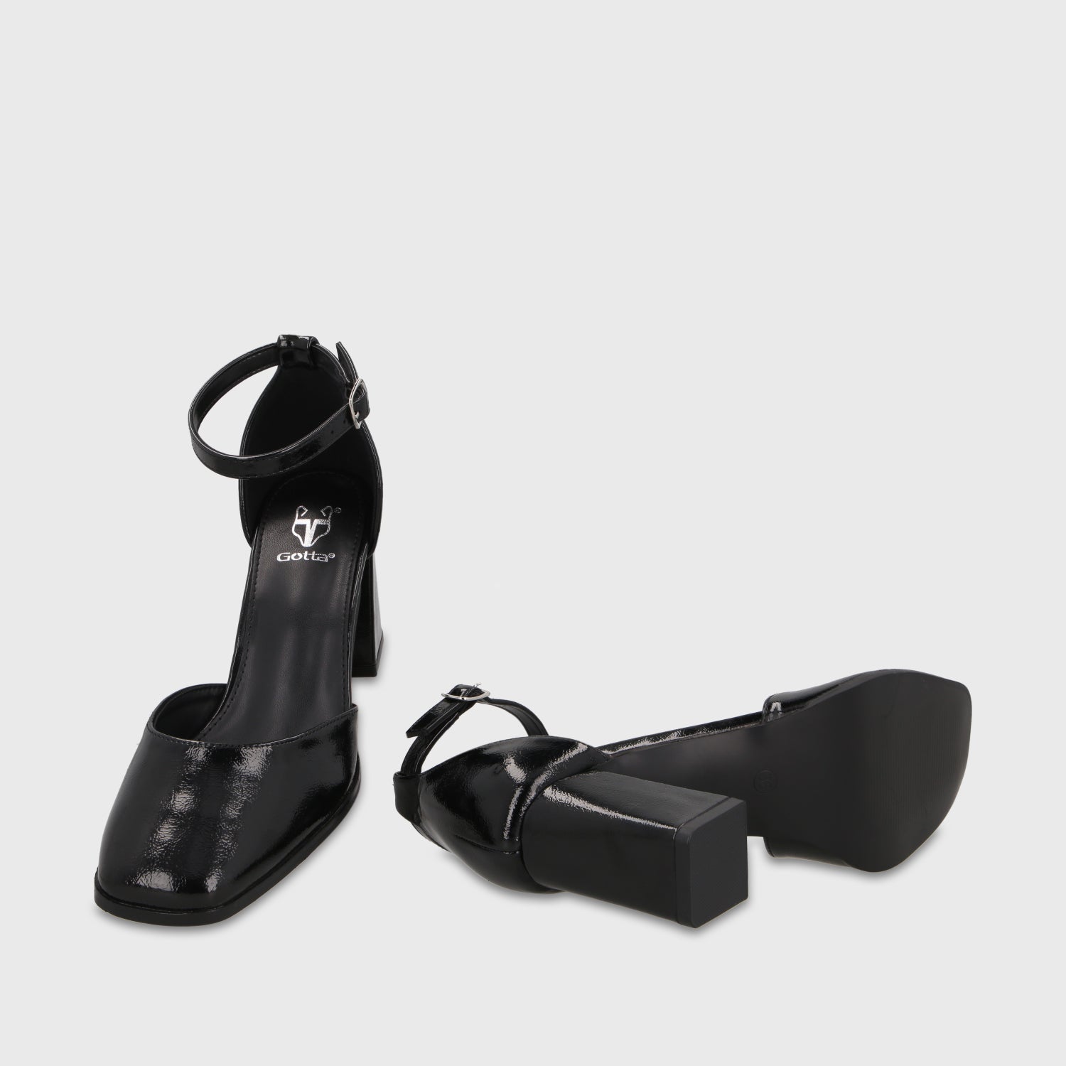 Zapato Taco Negro Mujer 64090