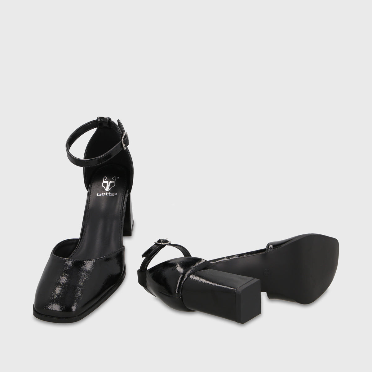 Zapato Taco Negro Mujer 64090