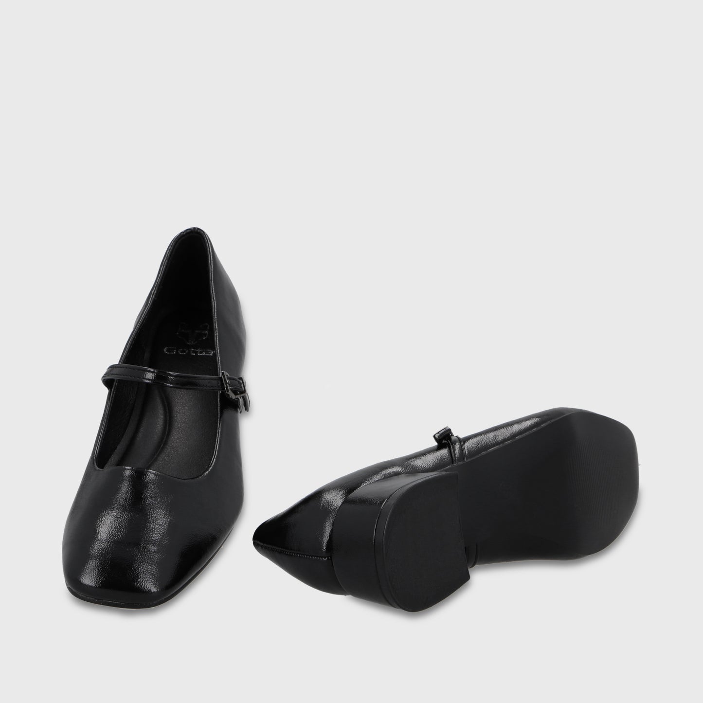 Zapato Taco Negro Mujer 65800