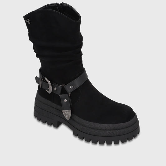 Botin Plataforma Negro Mujer 6583001