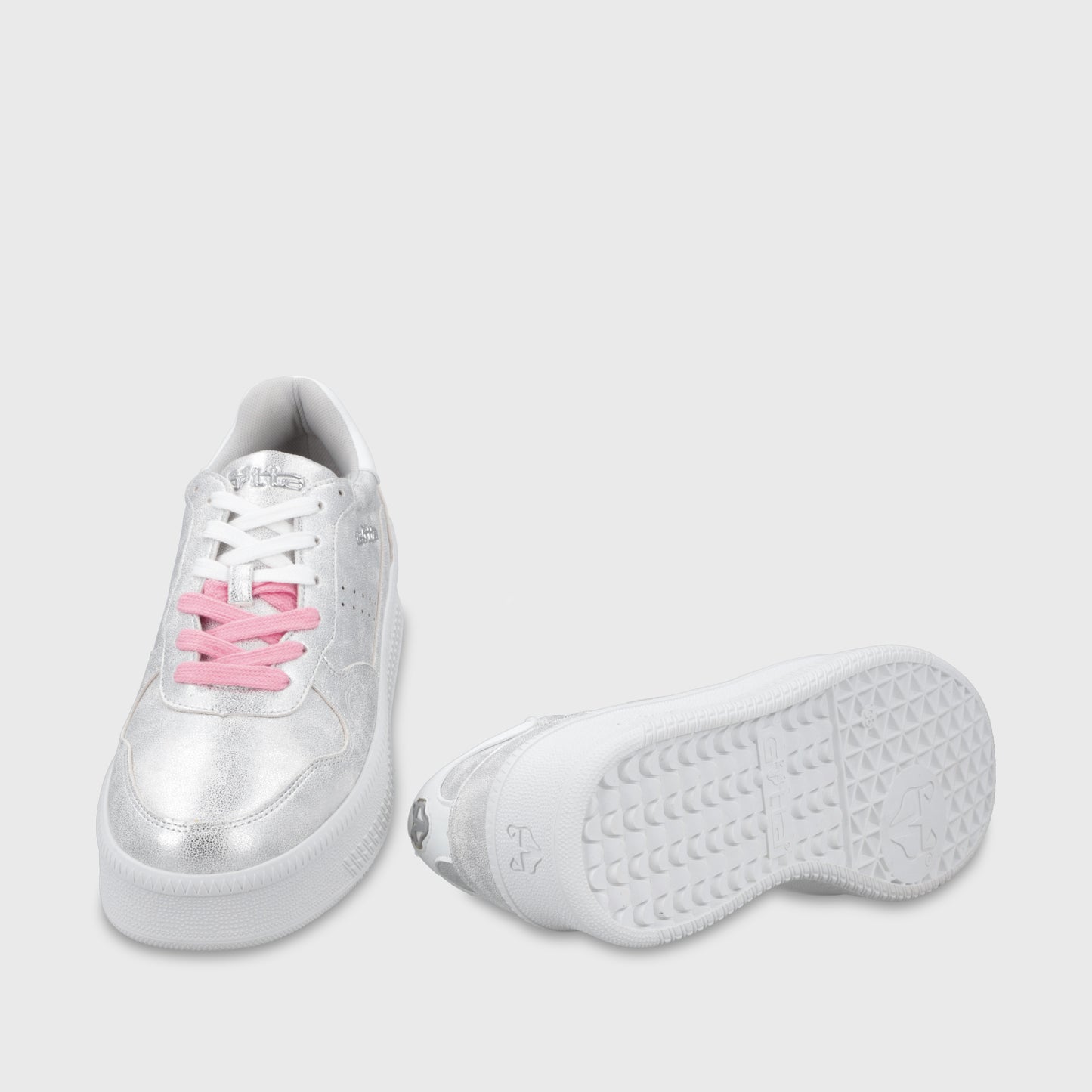 Zapatilla Plataforma Plateada Mujer 67313