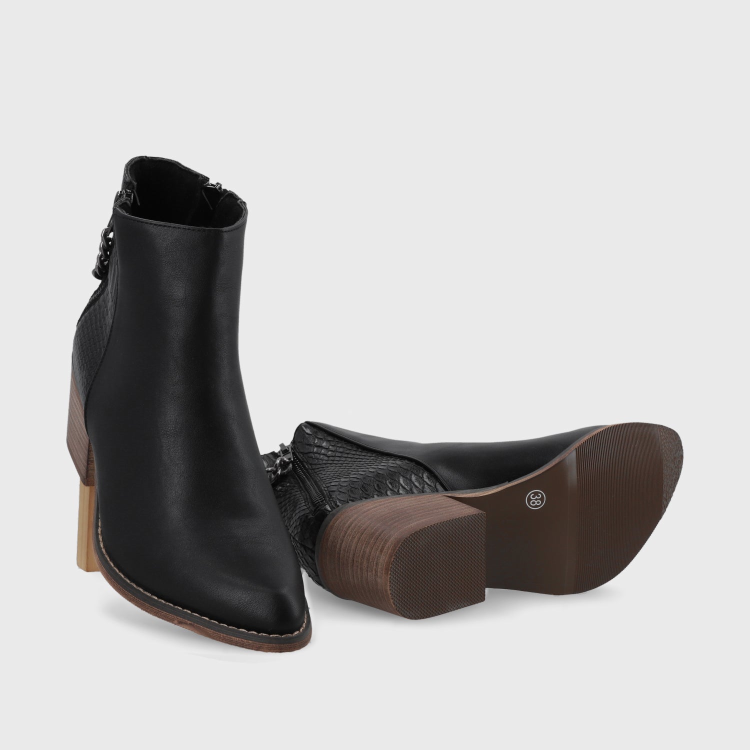 Botín Negro Mujer 9722A