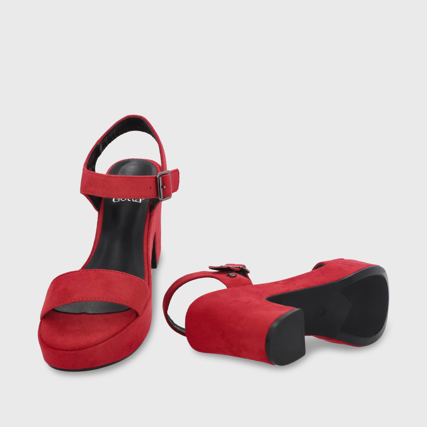 Sandalia Plataforma Roja Mujer C5473