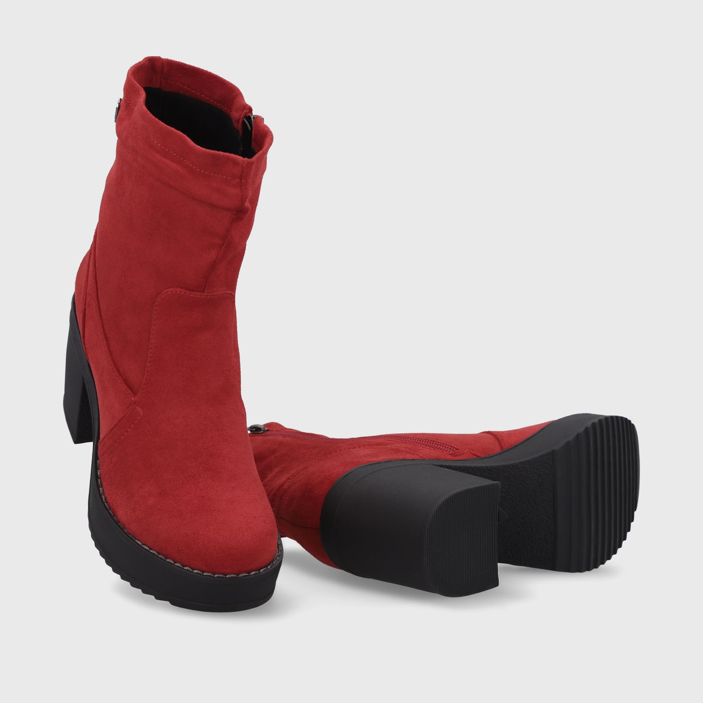 Botin Taco Rojo Mujer C7330