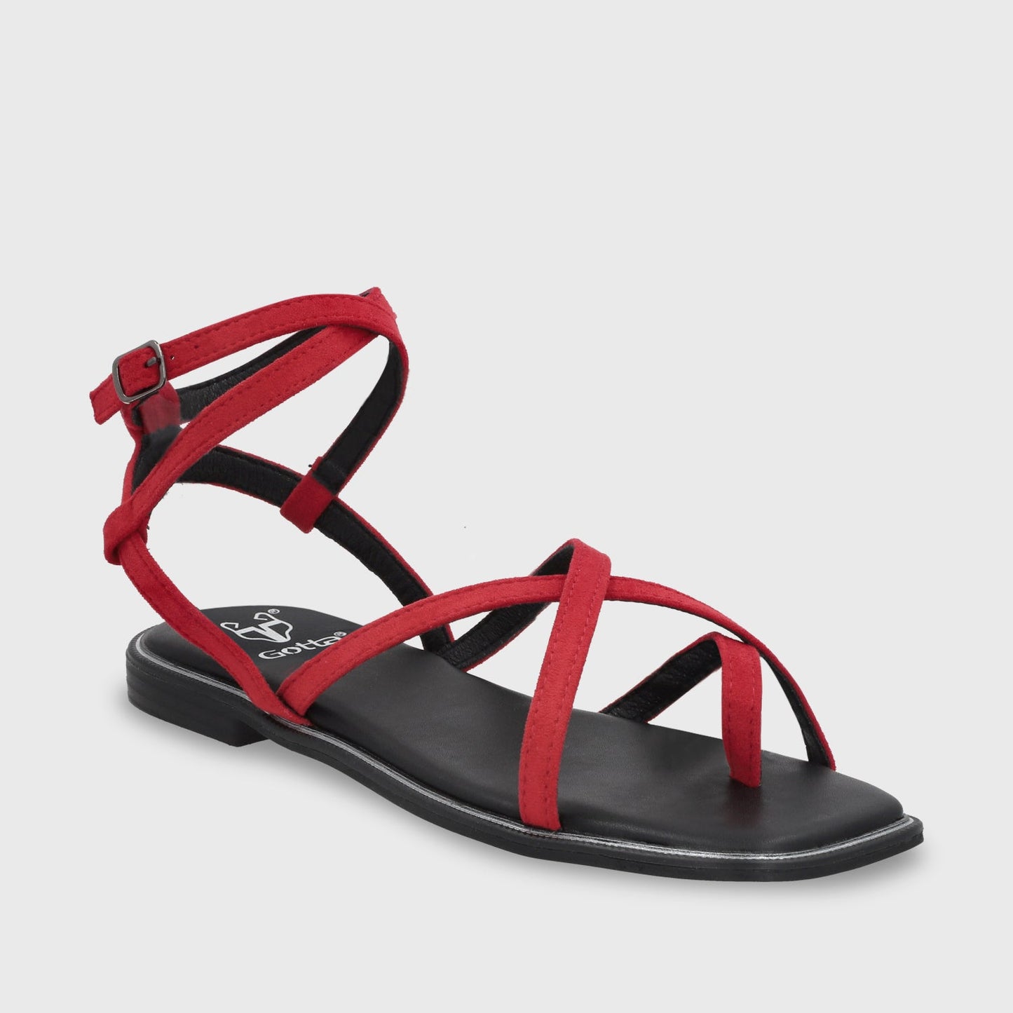 Sandalia Plana Roja Mujer 55221 - Gotta Chile