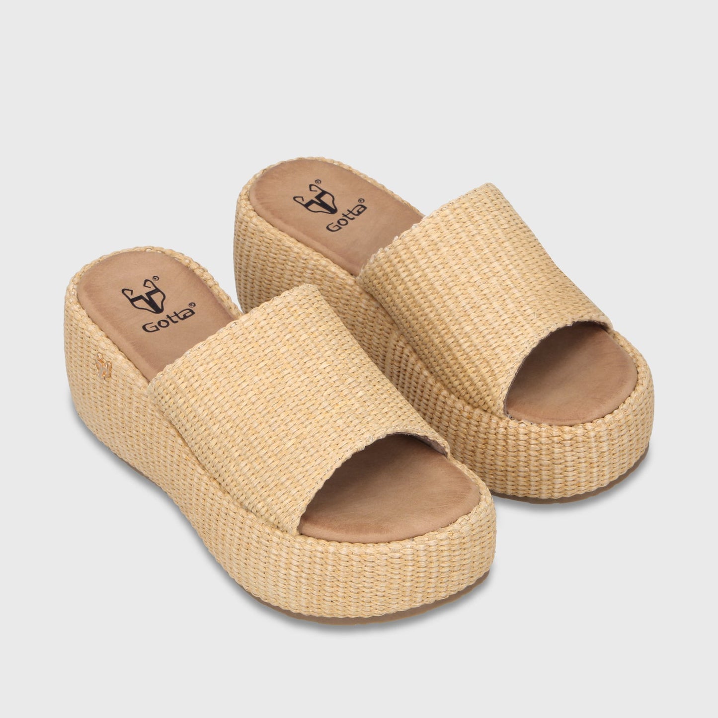 Sandalia Plataforma Beige Mujer 45824 - Gotta Chile