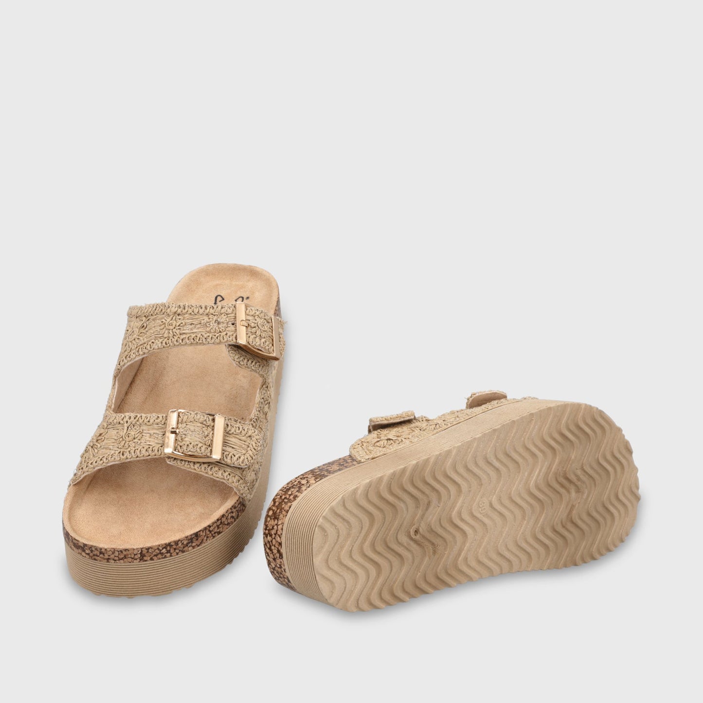 Sandalia Plataforma Beige Mujer 65951 - Gotta Chile