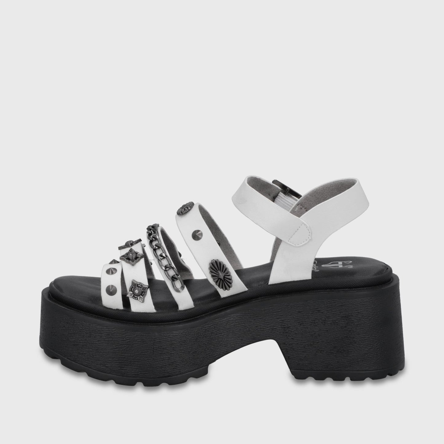 Sandalia Plataforma Blanca Mujer 45982 - Gotta Chile