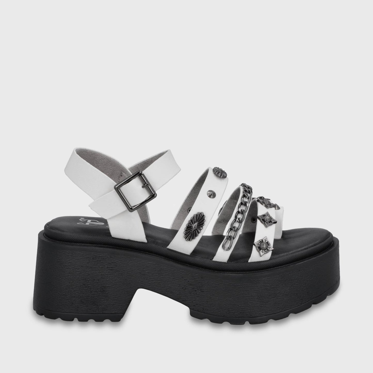 Sandalia Plataforma Blanca Mujer 45982 - Gotta Chile