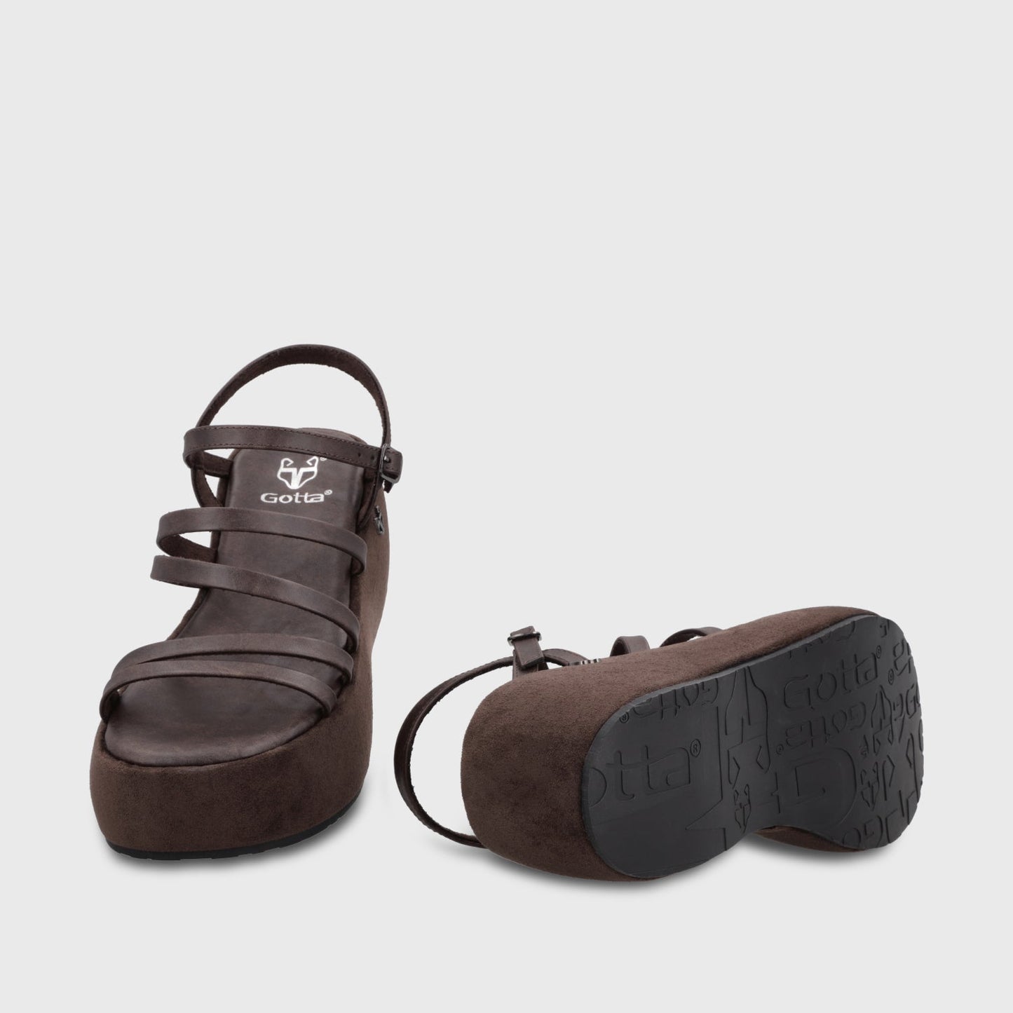 Sandalia Plataforma Café Mujer 45822 - Gotta Chile