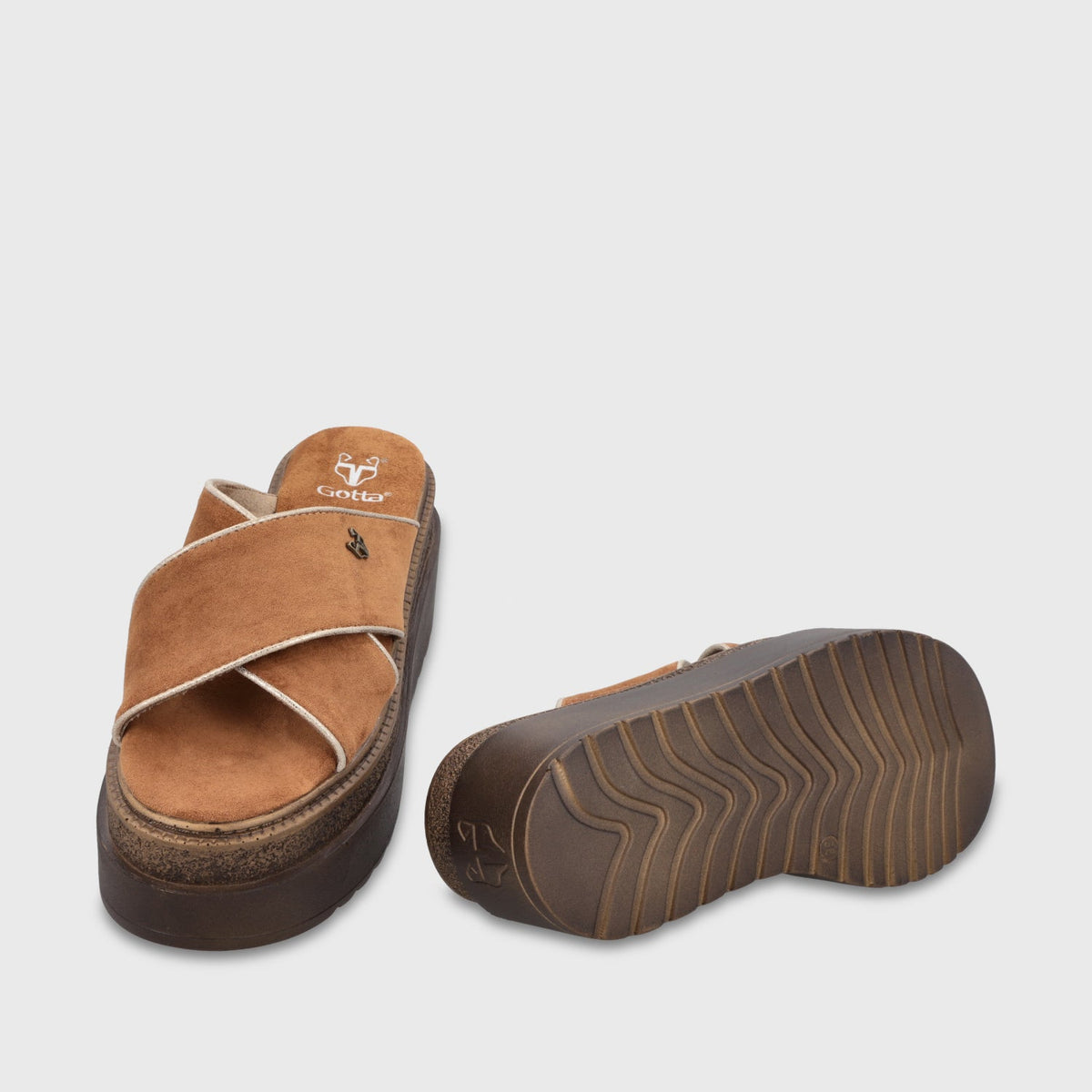 Sandalia Plataforma Camel Mujer 65930