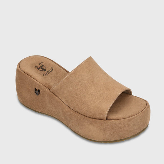 Sandalia Plataforma Camel Mujer Eva - Gotta Chile