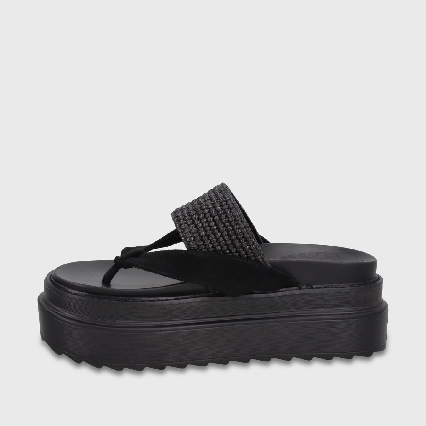 Sandalia Plataforma Negra Mujer 25234 - Gotta Chile