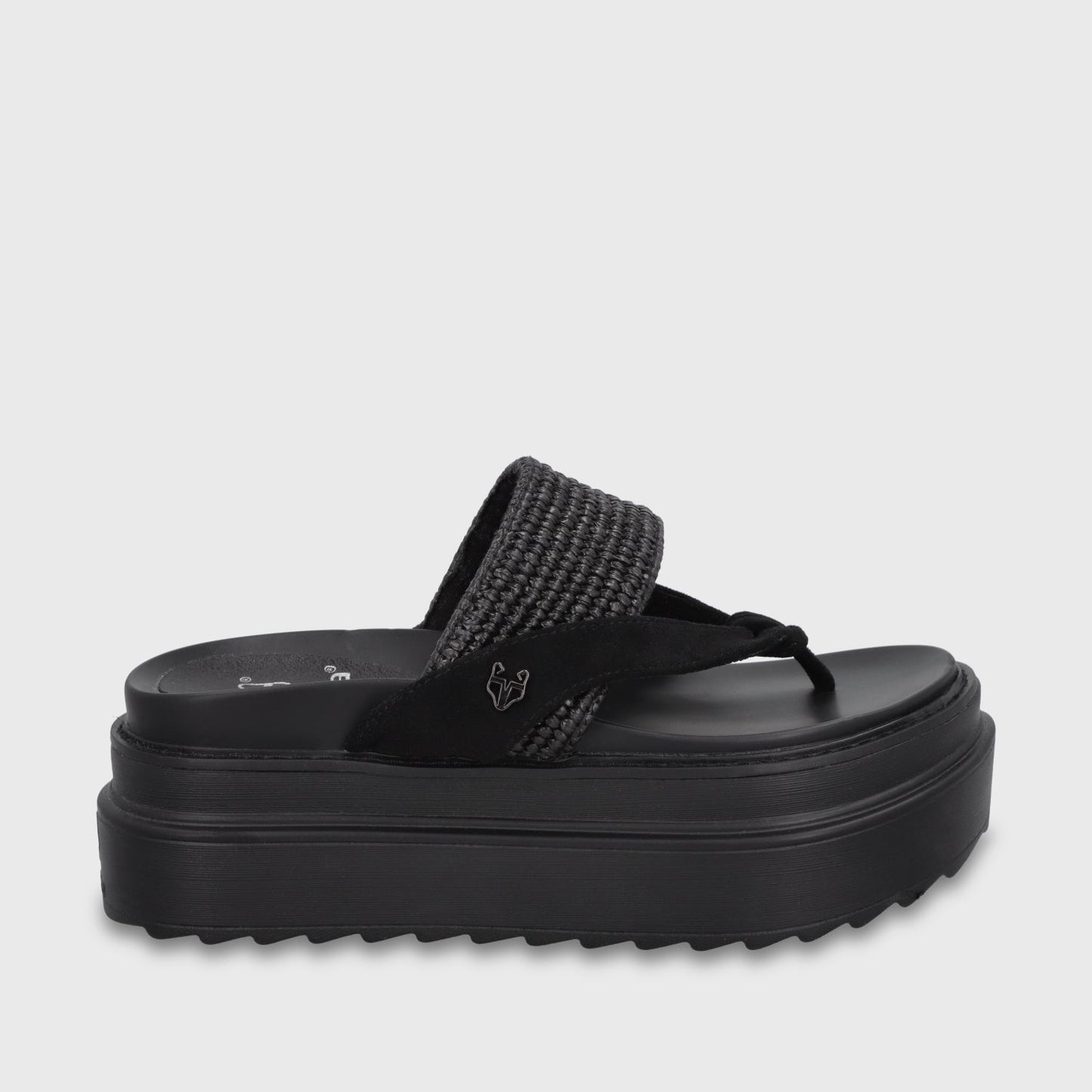 Sandalia Plataforma Negra Mujer 25234 - Gotta Chile