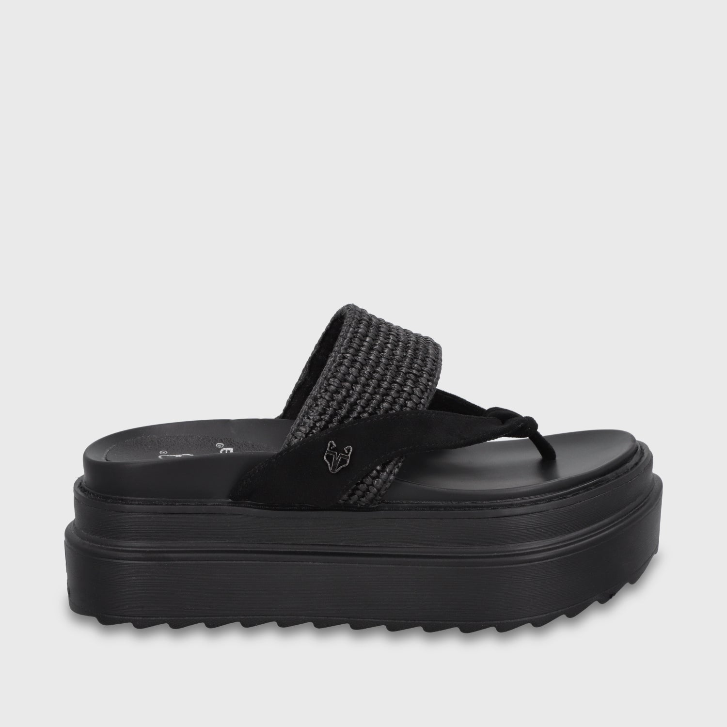 Sandalia Plataforma Negra Mujer 25234 - Gotta Chile