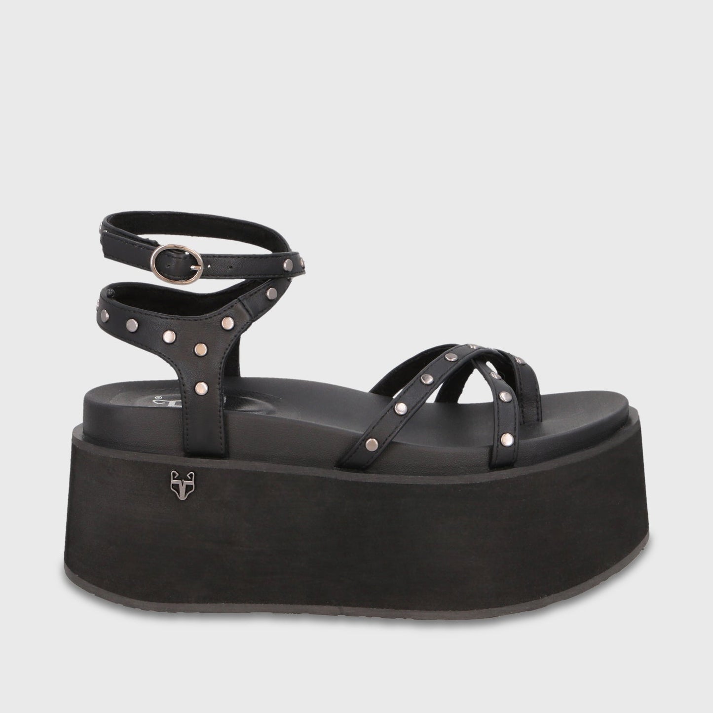 Sandalia Plataforma Negra Mujer 35188 - Gotta Chile