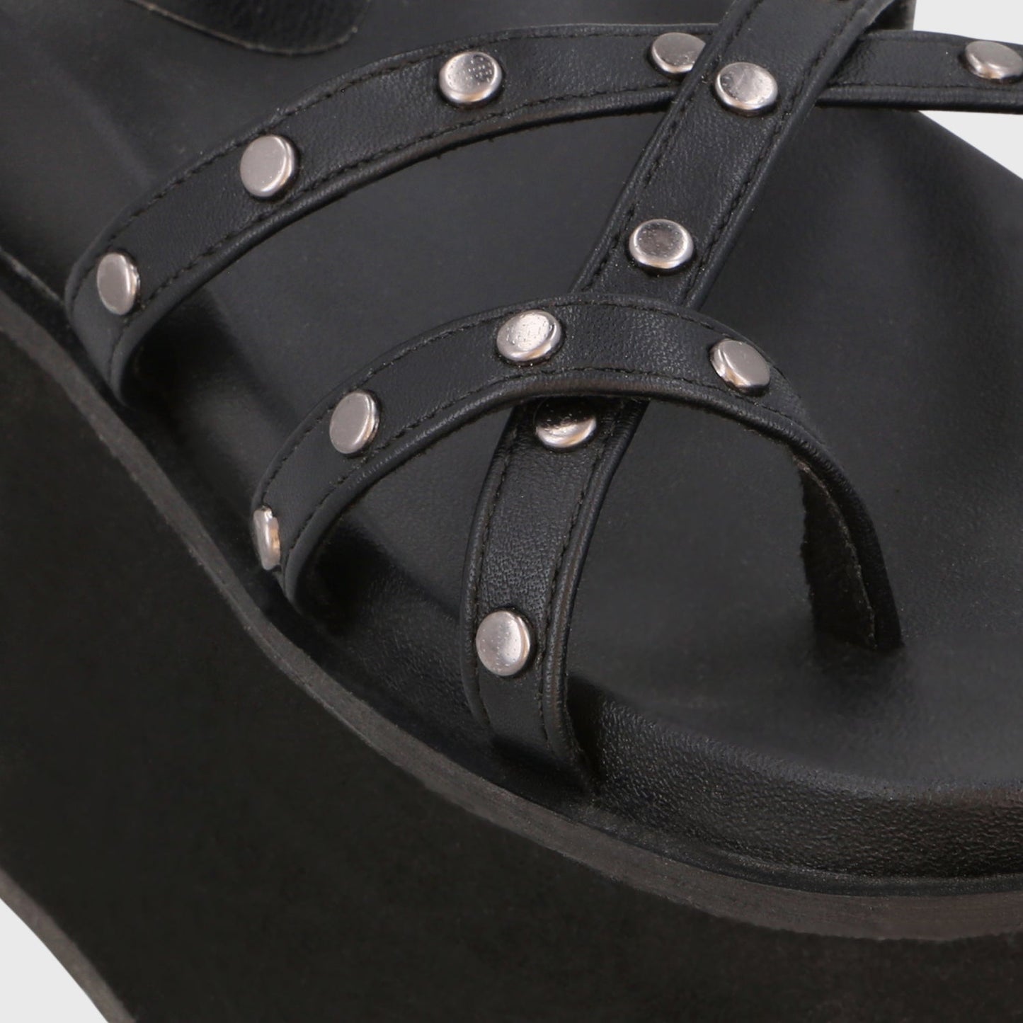Sandalia Plataforma Negra Mujer 35188 - Gotta Chile