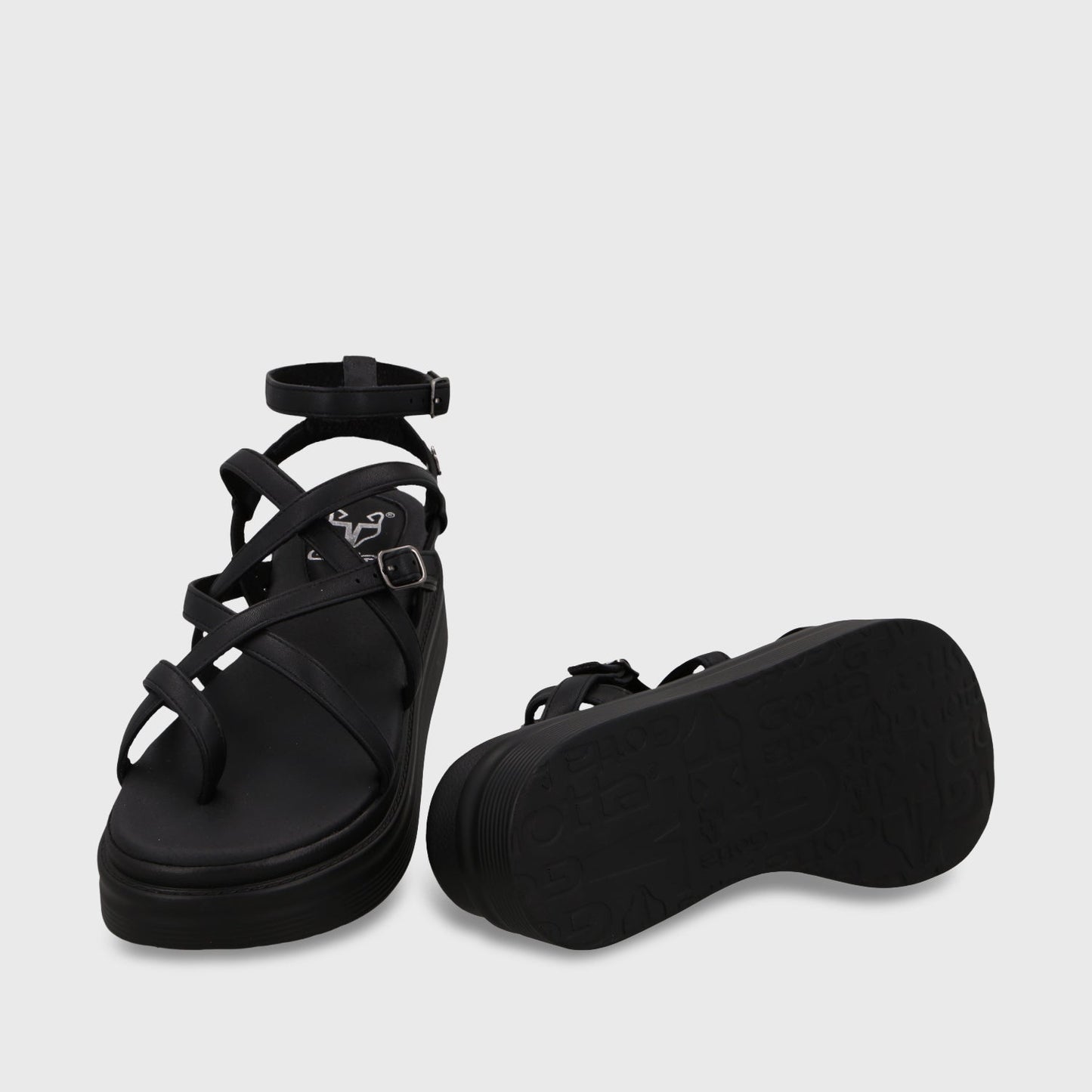 Sandalia Plataforma Negra Mujer 43017 - Gotta Chile