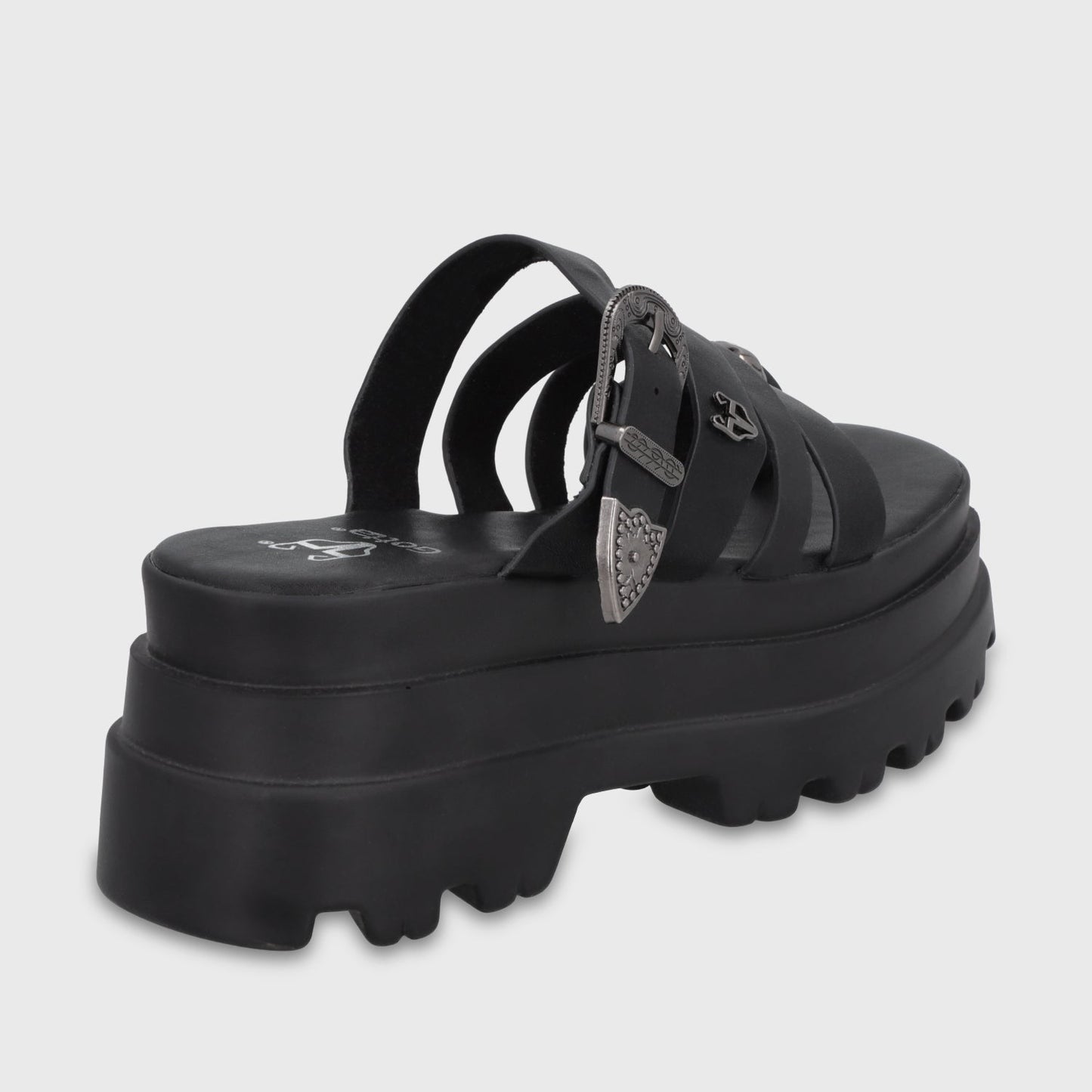 Sandalia Plataforma Negra Mujer 45732 - Gotta Chile