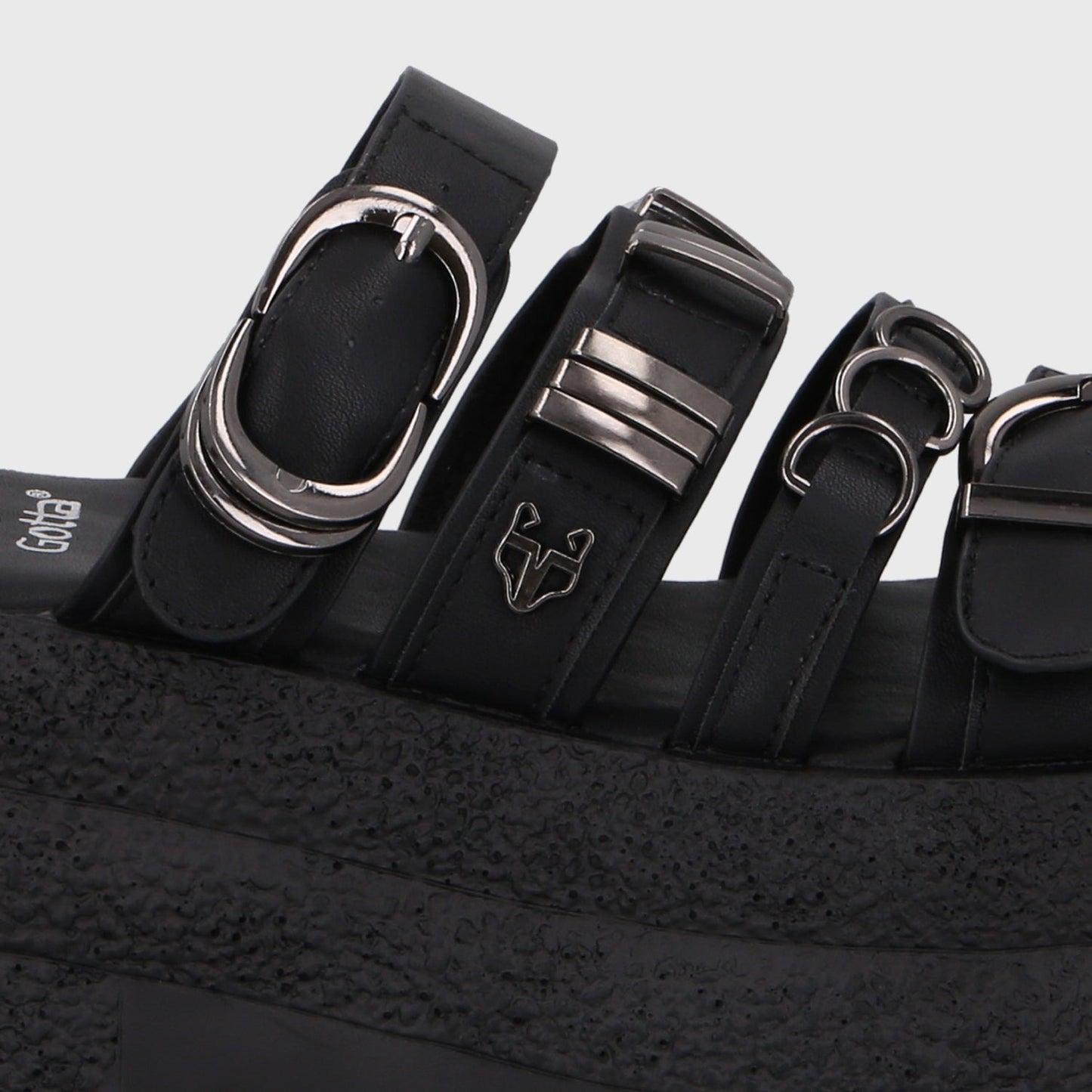 Sandalia Plataforma Negra Mujer 55294 - Gotta Chile