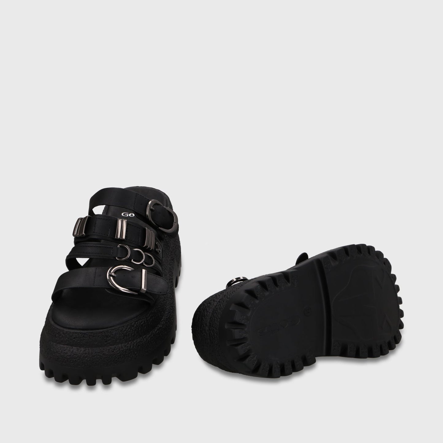 Sandalia Plataforma Negra Mujer 55294 - Gotta Chile