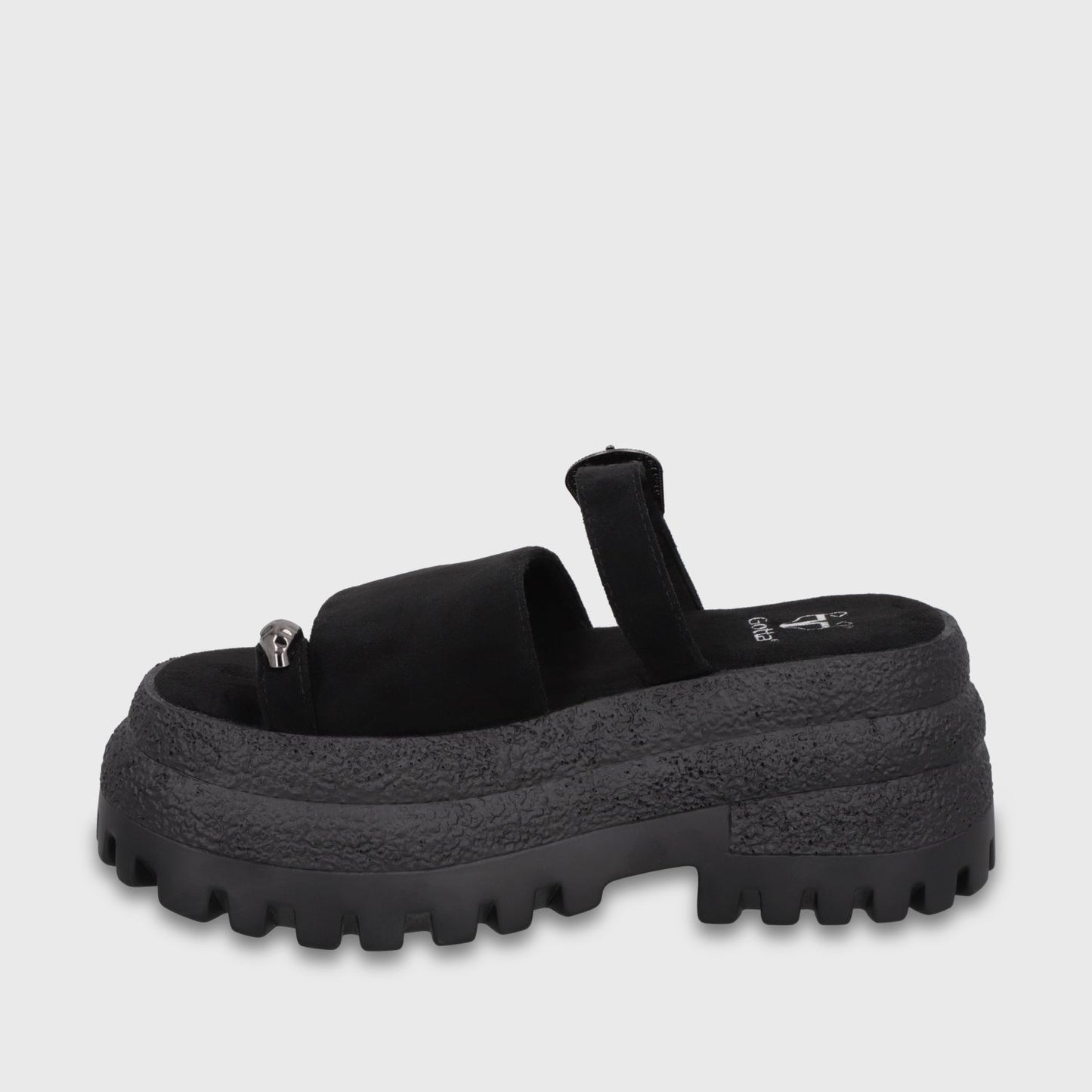 Sandalia Plataforma Negra Mujer 55295 - Gotta Chile