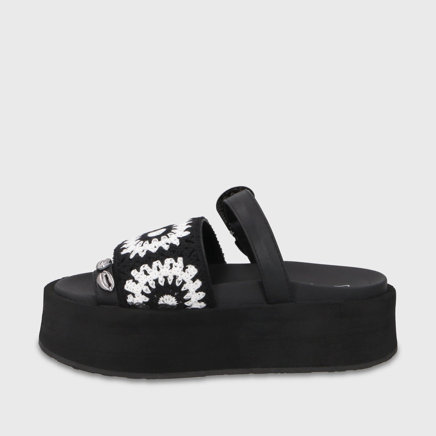 Sandalia Plataforma Negra Mujer 55942 - Gotta Chile