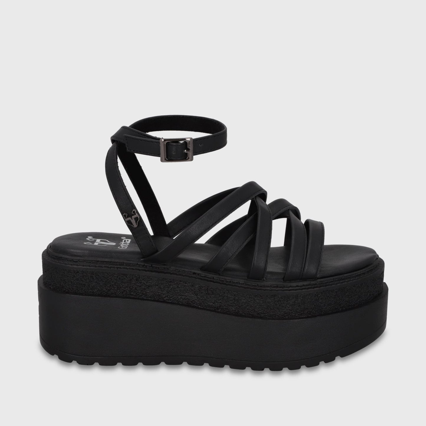 Sandalia Plataforma Negro Mujer 65931 - Gotta Chile
