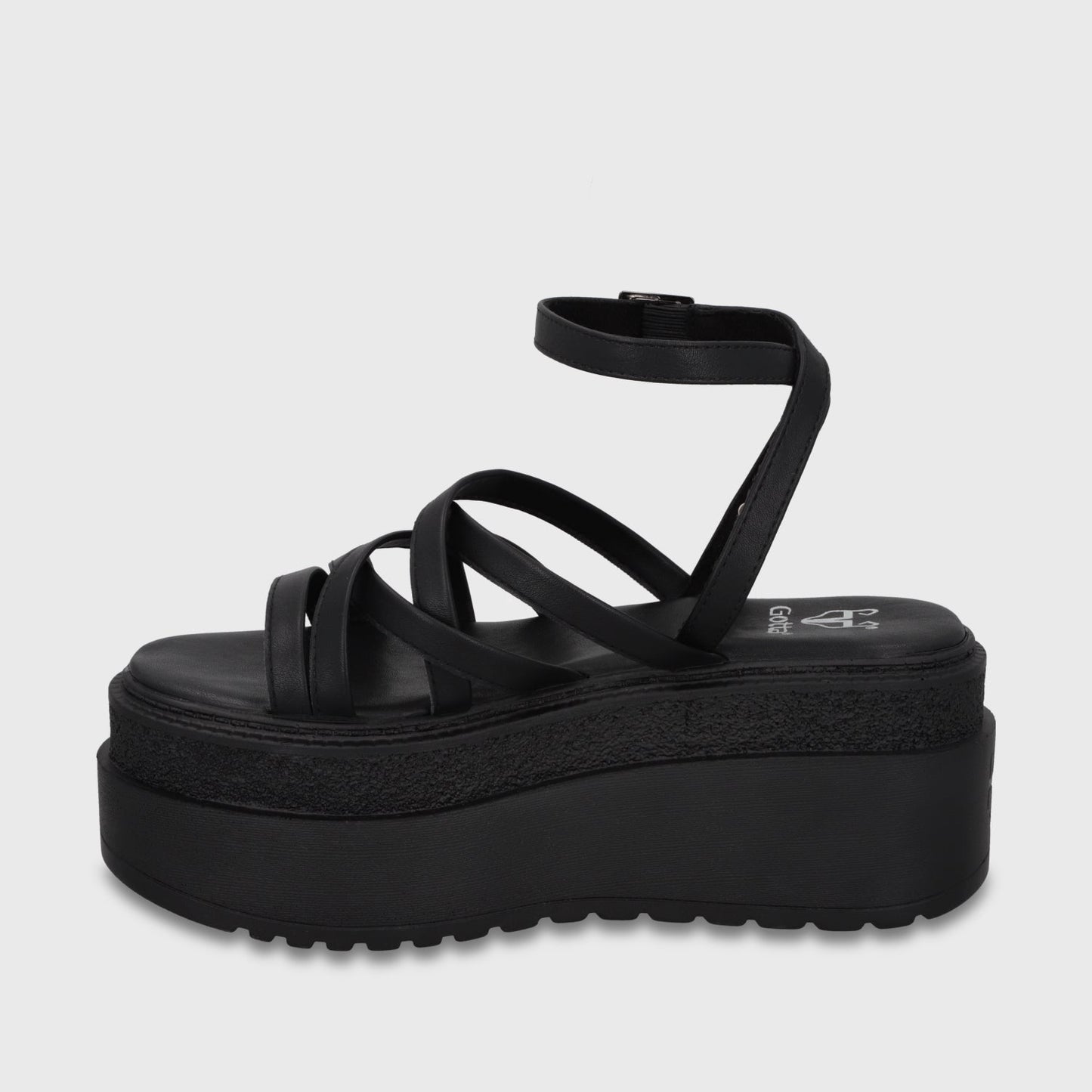 Sandalia Plataforma Negro Mujer 65931 - Gotta Chile