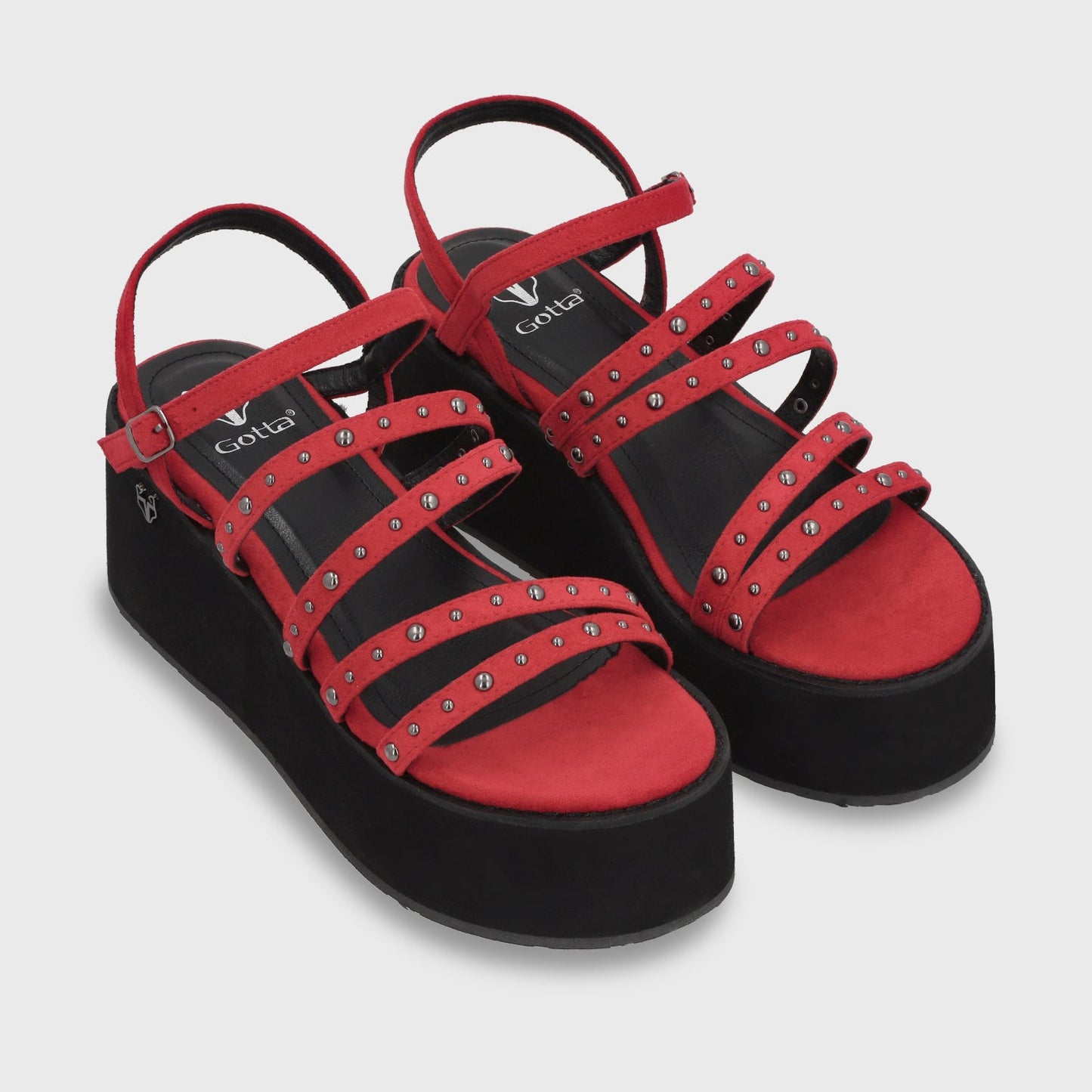 Sandalia Plataforma Roja Mujer 15629 - Gotta Chile
