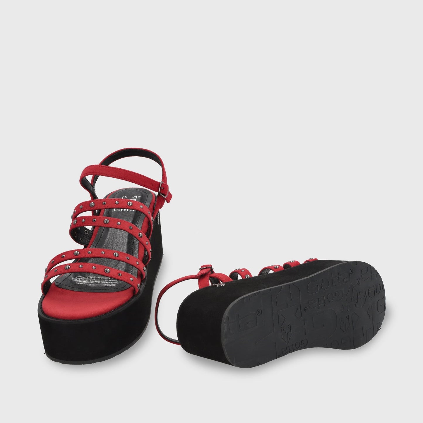 Sandalia Plataforma Roja Mujer 15629 - Gotta Chile