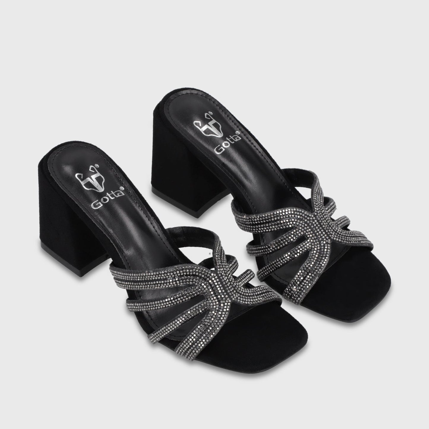 Sandalia Taco Negra Mujer 35135 - Gotta Chile