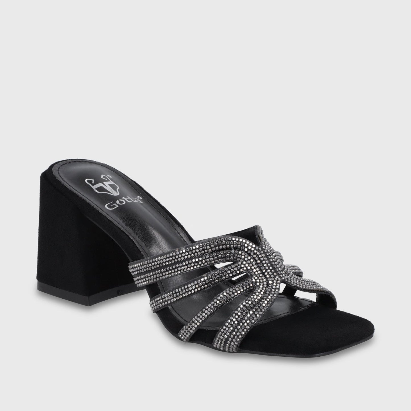 Sandalia Taco Negra Mujer 35135 - Gotta Chile