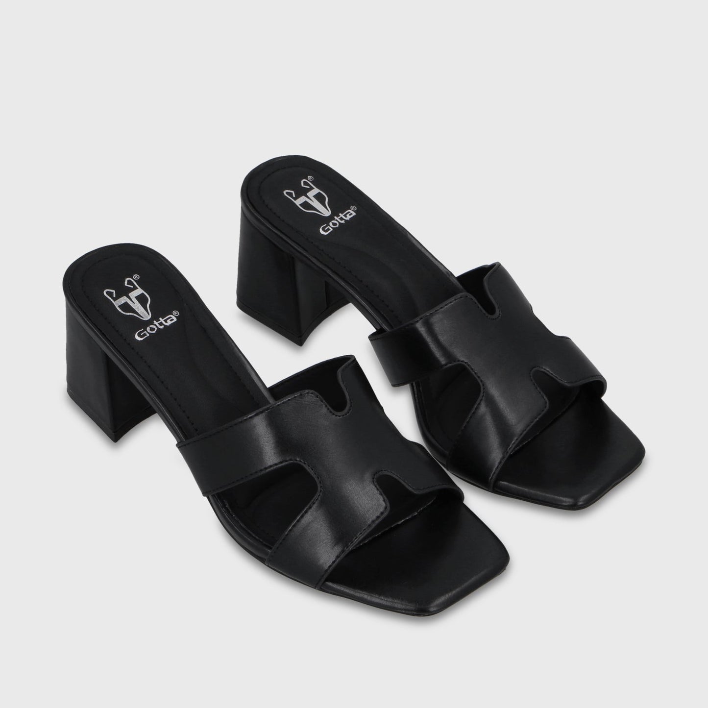 Sandalia Taco Negra Mujer 64030 - Gotta Chile
