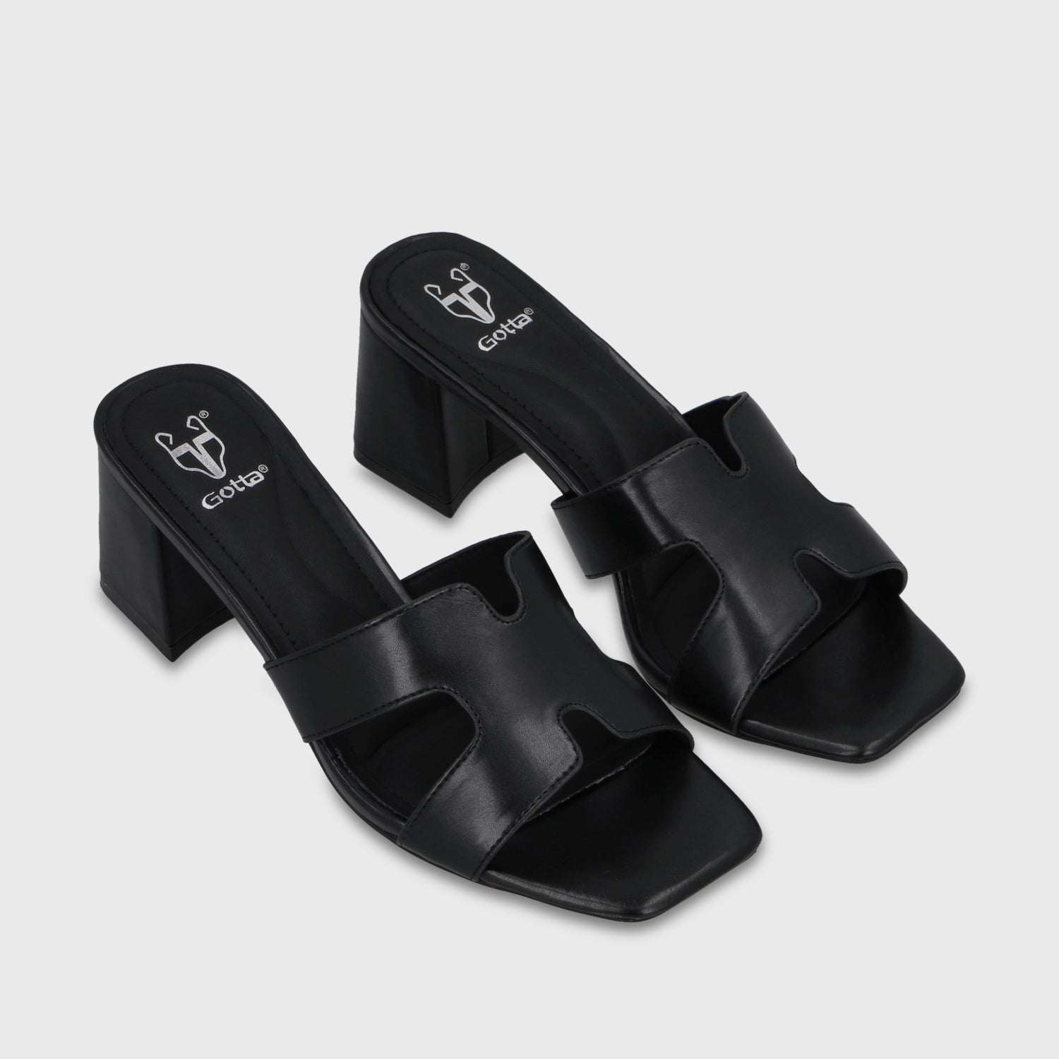 Sandalia Taco Negra Mujer 64030 - Gotta Chile