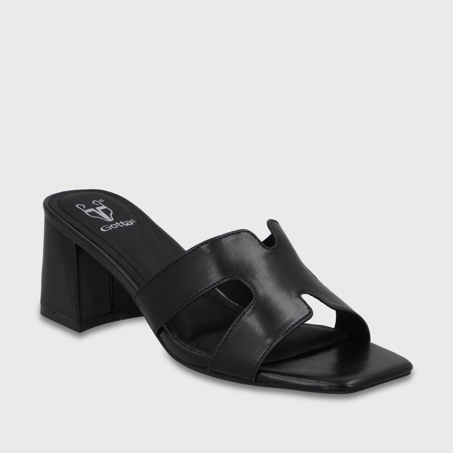 Sandalia Taco Negra Mujer 64030 - Gotta Chile