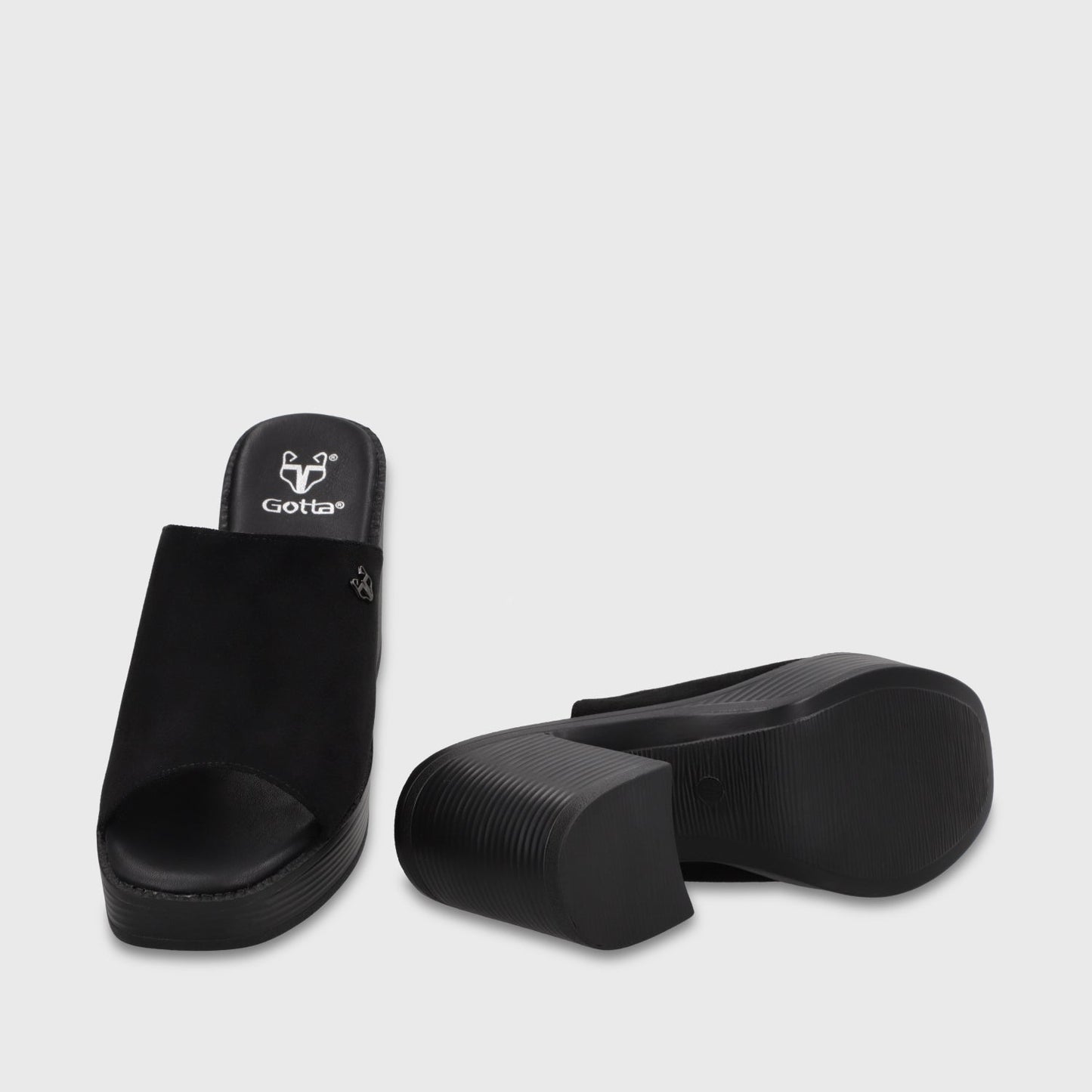 Sandalia Taco Negra Mujer 65920 - Gotta Chile