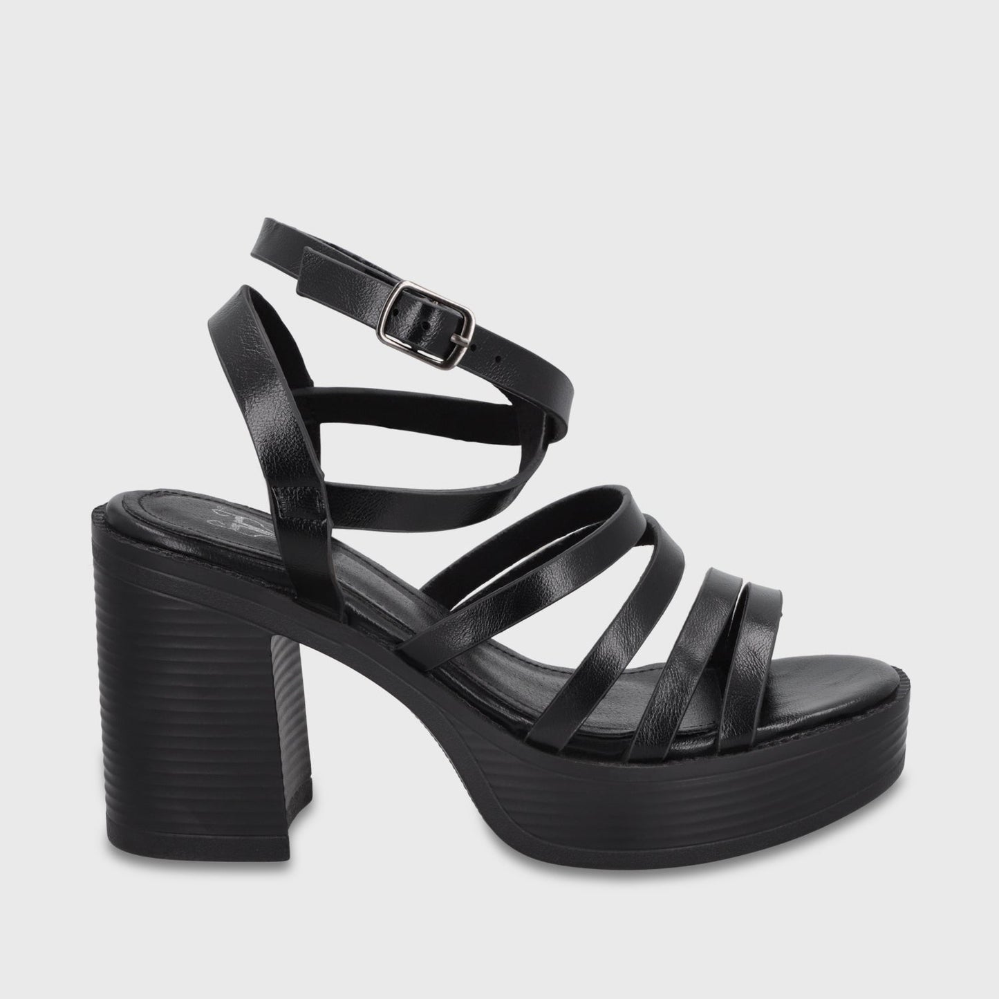 Sandalia Taco Negra Mujer 65921 - Gotta Chile