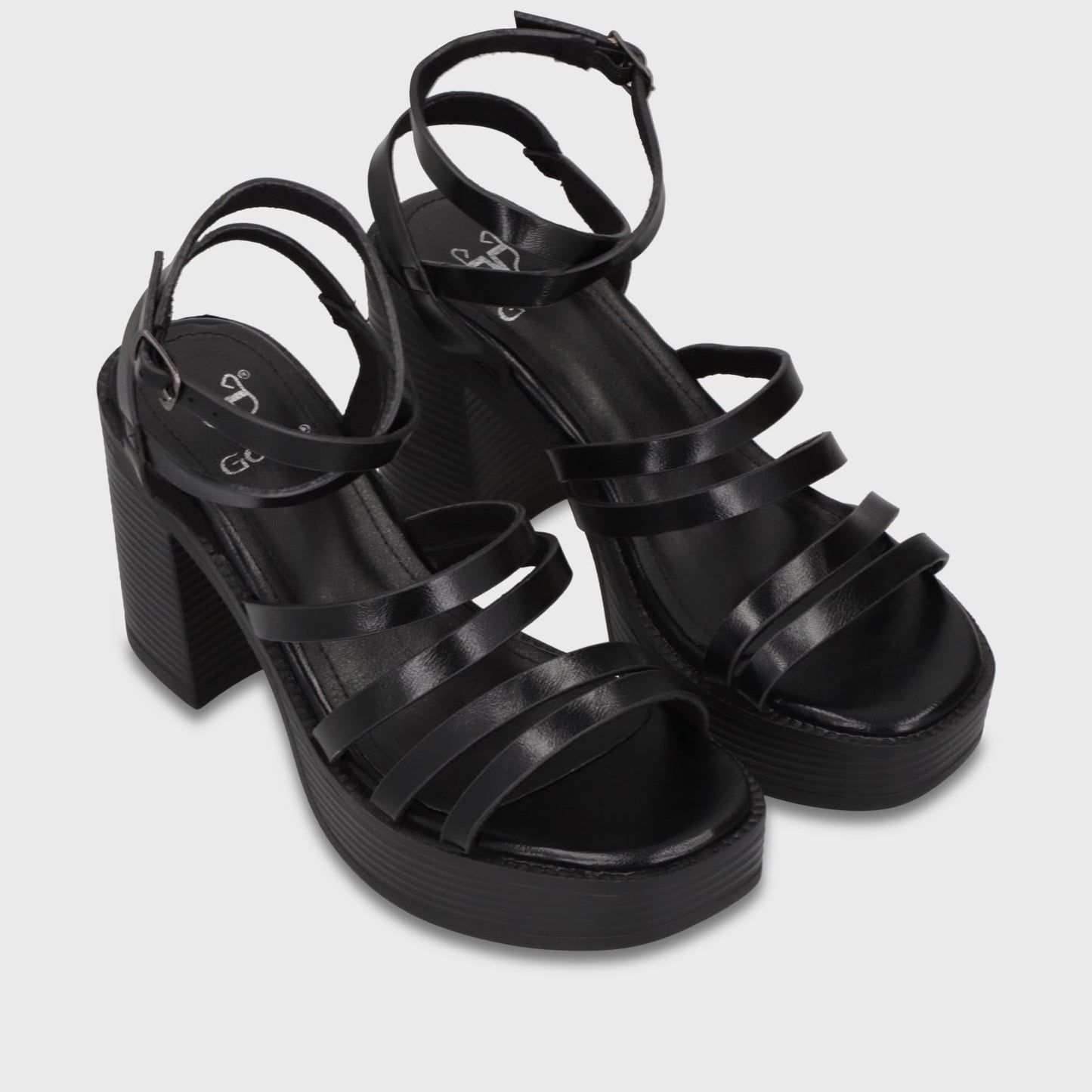Sandalia Taco Negra Mujer 65921 - Gotta Chile