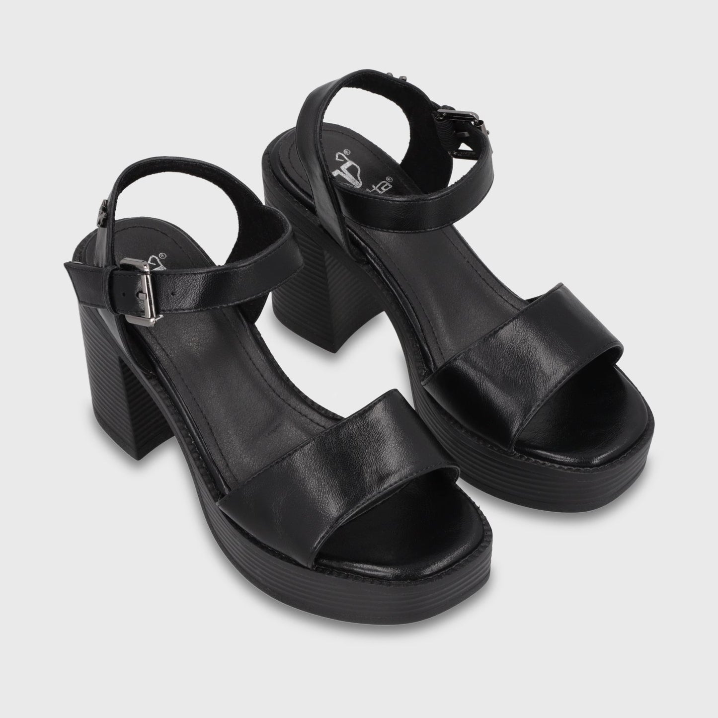 Sandalia Taco Negra Mujer 65922 - Gotta Chile