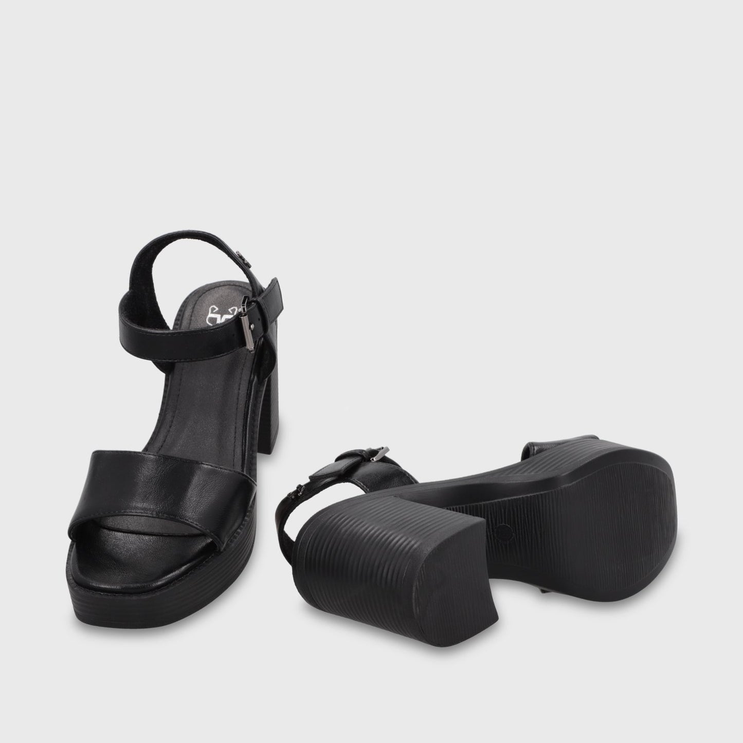 Sandalia Taco Negra Mujer 65922 - Gotta Chile