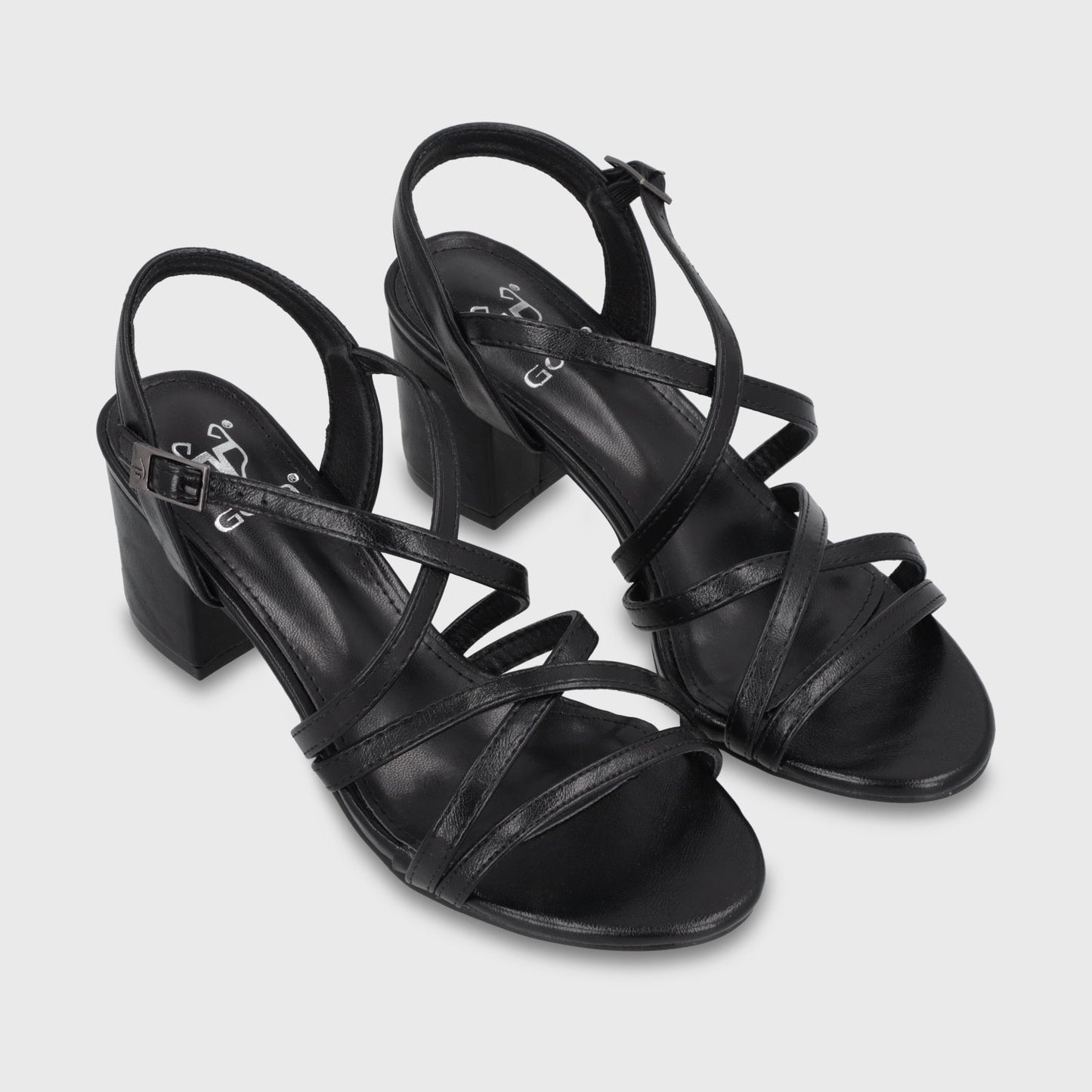 Sandalia Taco Negra Mujer C6164 - Gotta Chile